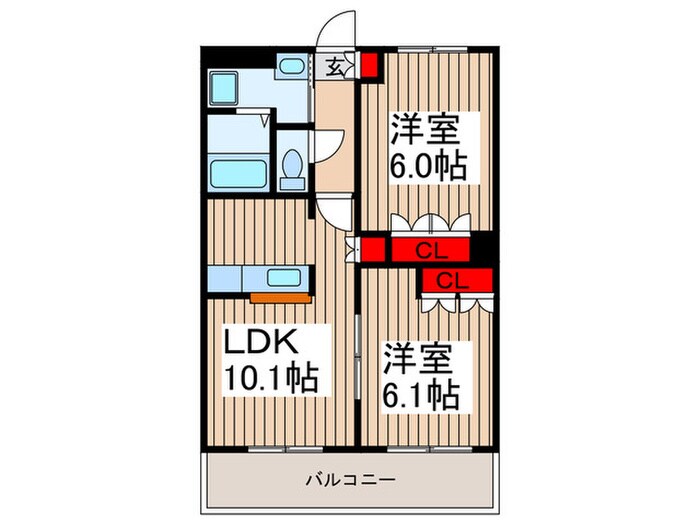 Hillside　Ｅａｓｔの物件間取画像