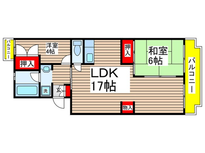 ヴィラＤＥの物件間取画像