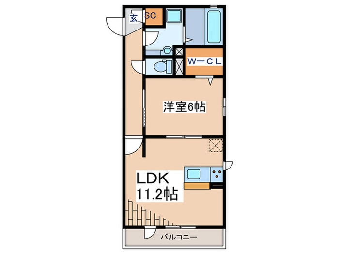 クローバー相生Ａの物件間取画像