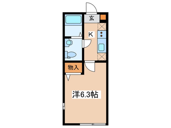 アザーレ・ソーニョ東海大学前の物件間取画像