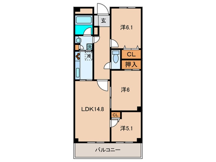 アプリーレ日吉本町の物件間取画像