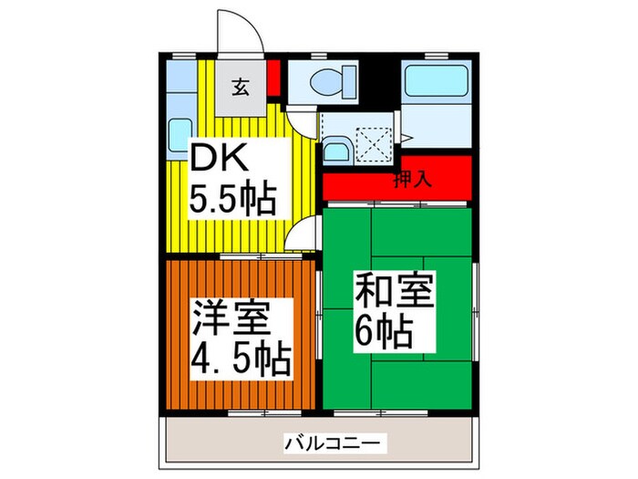 メゾンドール新井A棟の物件間取画像