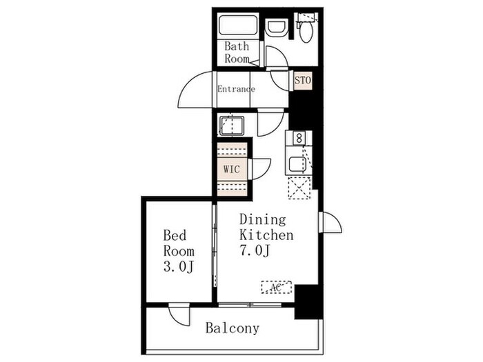 デュオフラッツ上野松が谷の物件間取画像