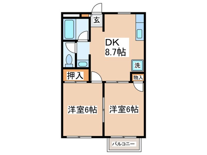 フィルコート１・２の物件間取画像