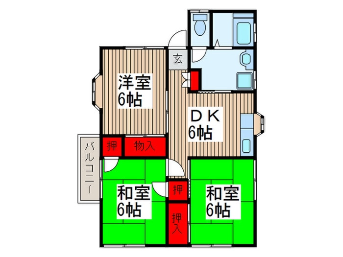 ナインハイツNo３の物件間取画像