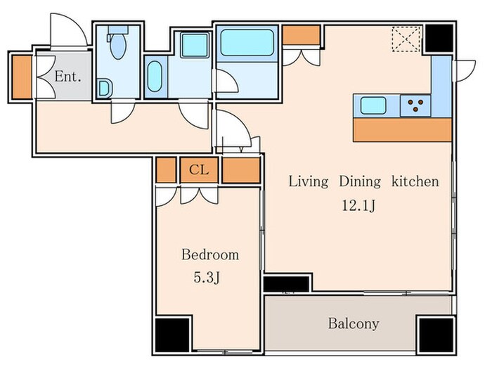 パークリュクス西麻布(704)の物件間取画像