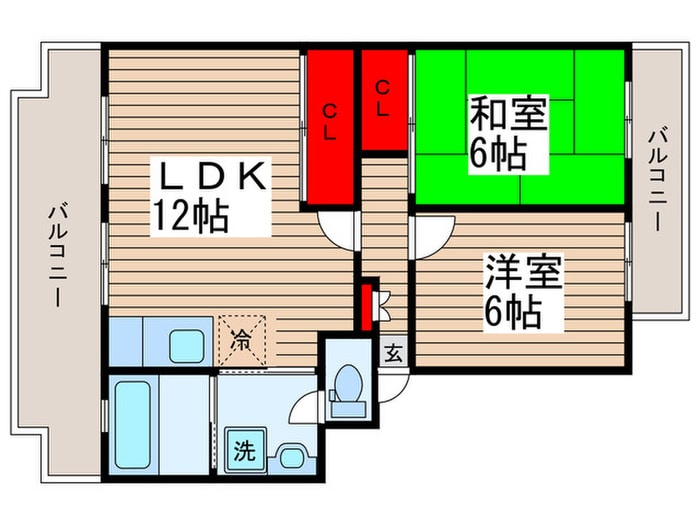 パークシティ白扇1号棟の物件間取画像