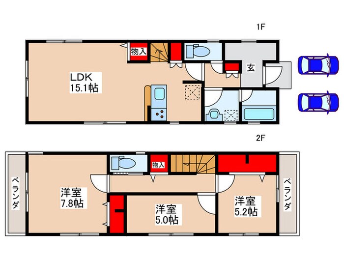 東大和市立野戸建01の物件間取画像
