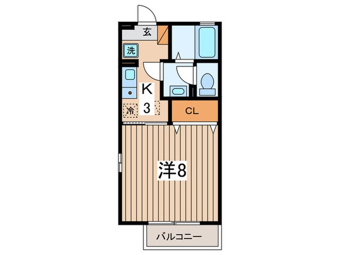 ハイム安井伍番館の物件間取画像