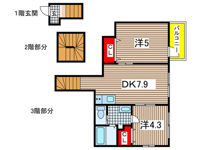 ナビコート北砂の物件間取画像