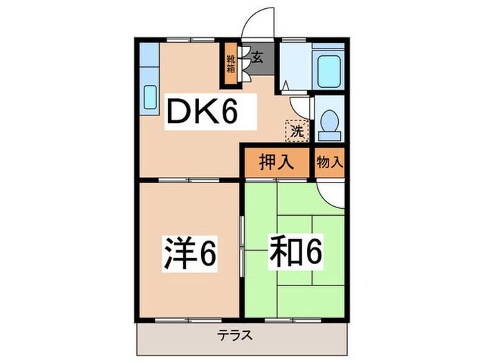 メゾンケ－エムの物件間取画像