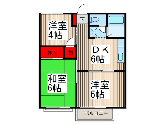 グリ－ンハイツの物件間取画像