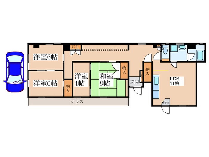 西荻ハイツの物件間取画像