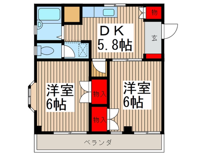 ヴィラヨシダ鳩ヶ谷の物件間取画像