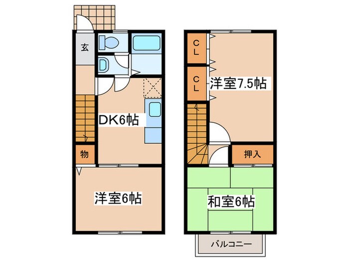 フレグランスＥの物件間取画像