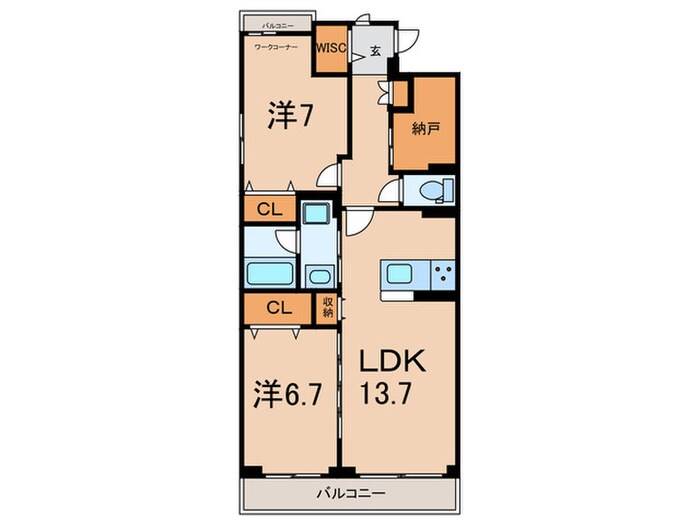 カーサ・ルミナーレの物件間取画像