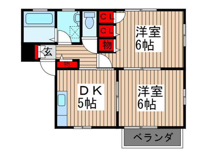 ランコントルＡの物件間取画像