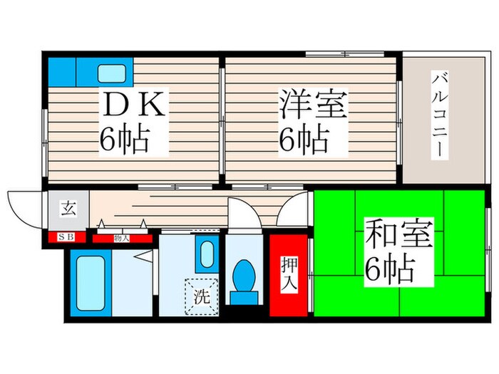 レインボーハウスの物件間取画像