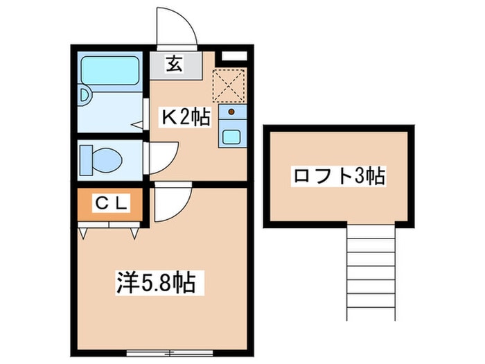 アザレ読売ランドＢ棟の物件間取画像