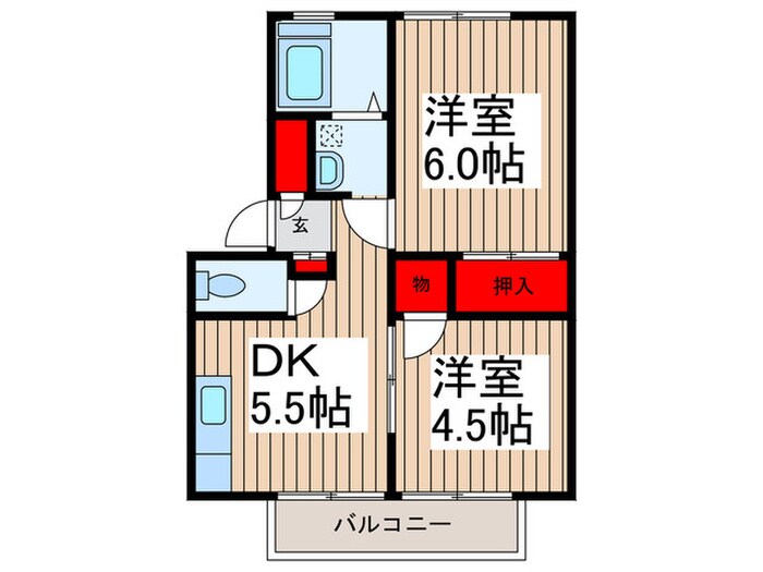 フジハイツの物件間取画像