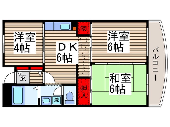 市川クローバーハイツ行徳の物件間取画像