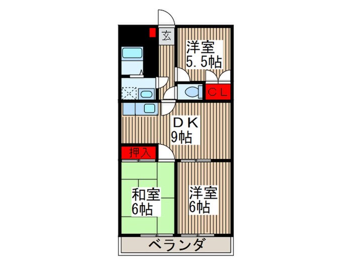 アビタシオン・クレエの物件間取画像