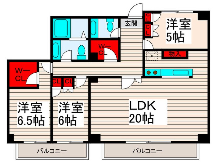 メイソンリー梅島の物件間取画像