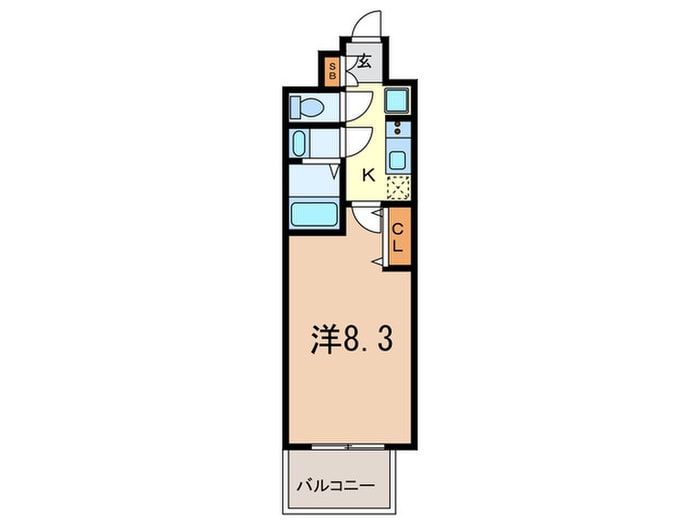 クレイシア芝浦の物件間取画像