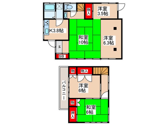 錦町５丁目戸建の物件間取画像