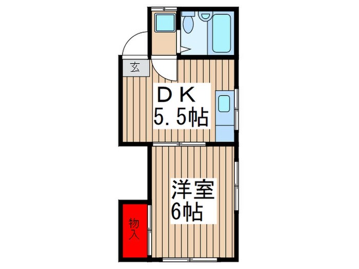 荻野アパートの物件間取画像