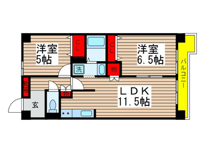 ファインビュー千葉の物件間取画像