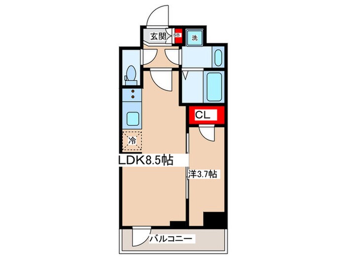 シーズンフラッツ住吉の物件間取画像