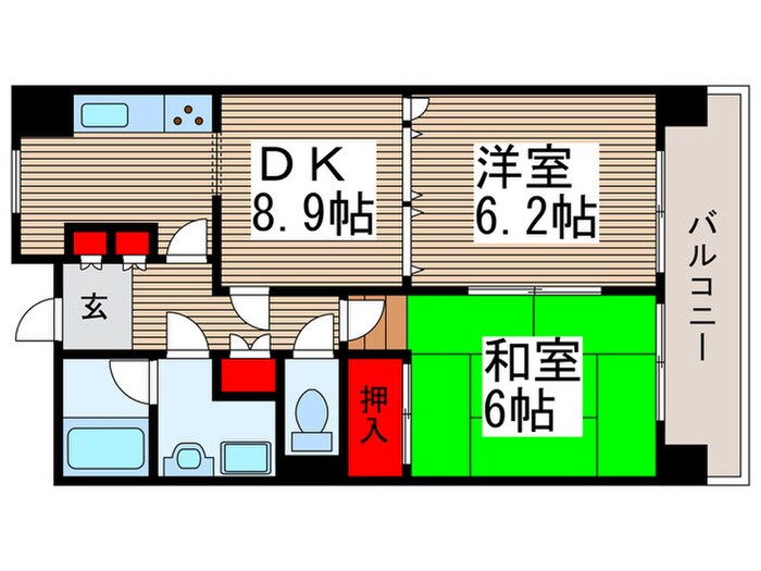 エスポワ－ル東所沢の物件間取画像