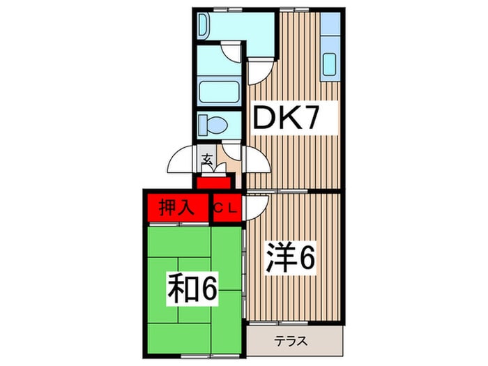 バ－デンハイム２号棟の物件間取画像