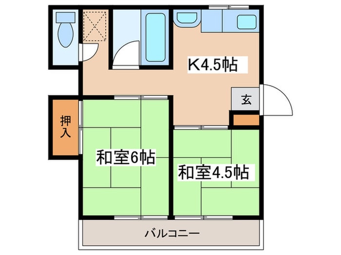 堀コーポの物件間取画像