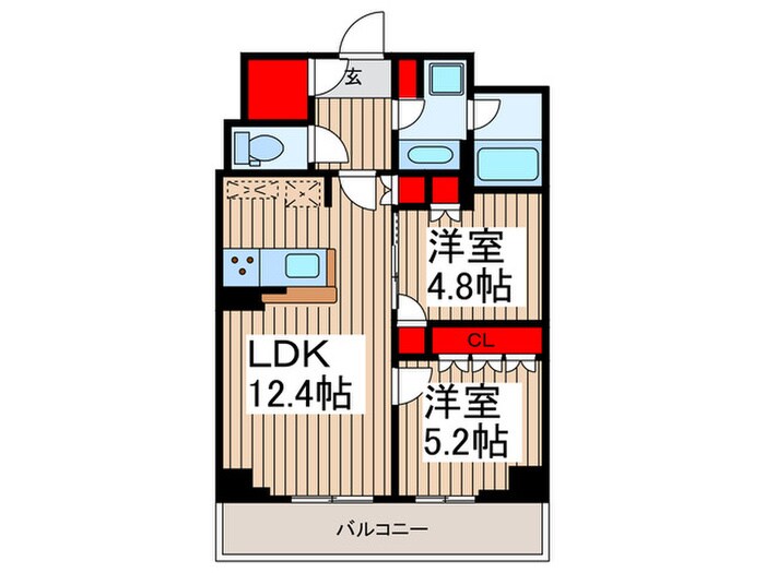 リーフシティ市川ザレジデンスの物件間取画像