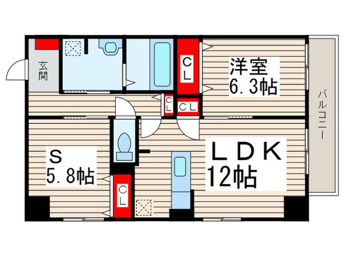 オーチャードＫの物件間取画像