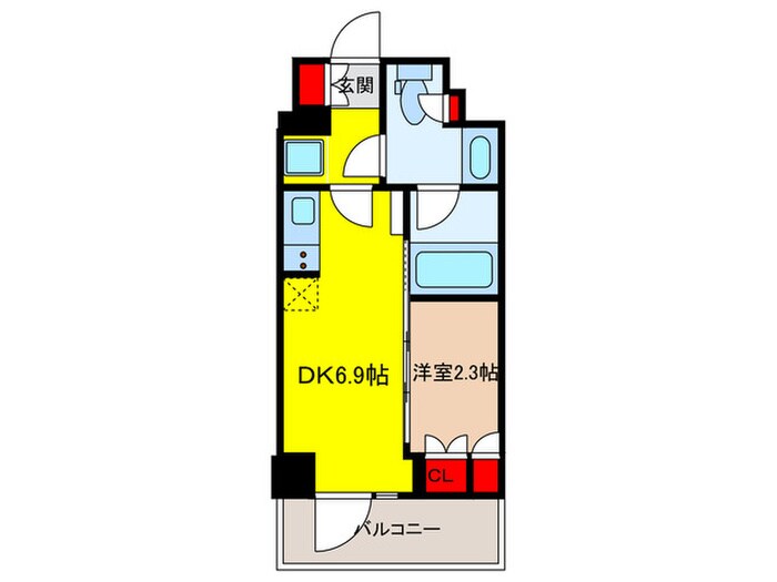 ﾊﾟｰｸｱｸｼｽ日本橋茅場町ｽﾃｰｼｮﾝｹﾞｰﾄの物件間取画像