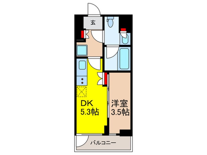 ﾊﾟｰｸｱｸｼｽ日本橋茅場町ｽﾃｰｼｮﾝｹﾞｰﾄの物件間取画像