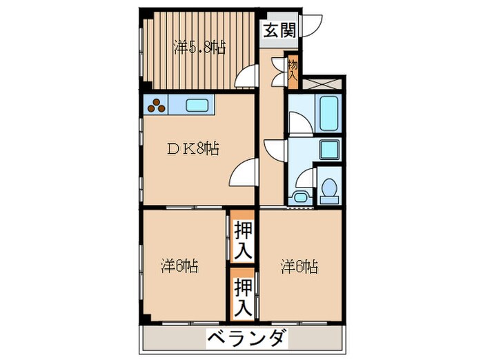 メゾンパ－クサイドの物件間取画像