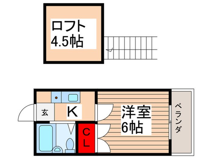 ﾊﾟﾙｰﾑ栗山№1の物件間取画像