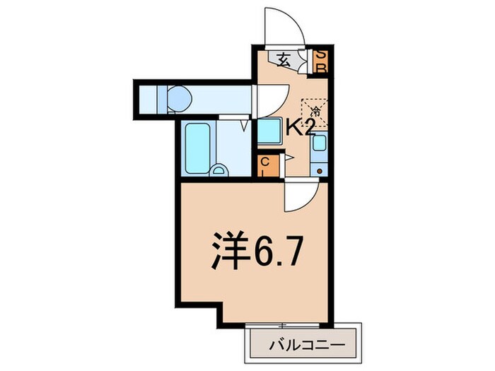 ﾘｳﾞｼﾃｨ横浜東ﾍﾞｲｻｲﾄﾞ(1003)の物件間取画像