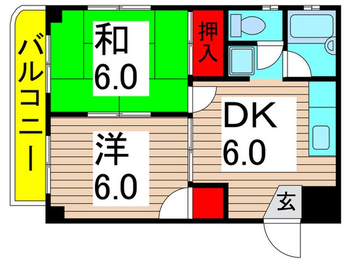 クロスコーポⅡの物件間取画像