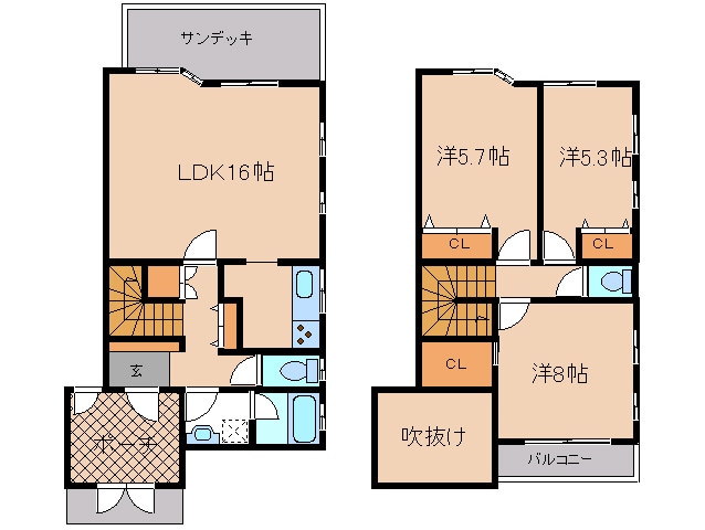 サウスヒルズあざみ野Ｈの物件間取画像