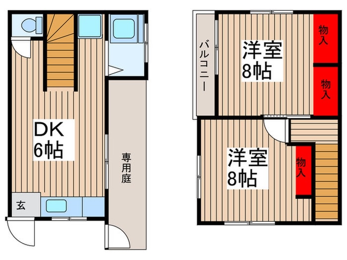 塩焼テラスハウスの物件間取画像