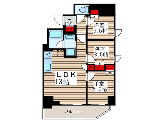 Brillia ist 元浅草の物件間取画像