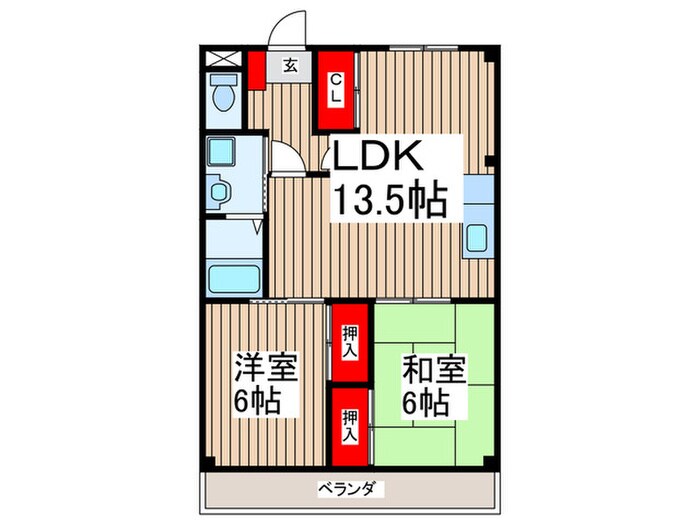 プロスパーⅠ号館の物件間取画像