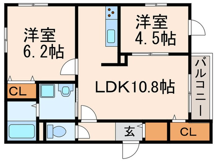 ディアコートＦ．Ｋの物件間取画像