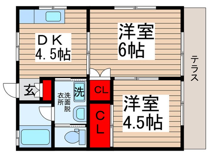 メゾン逆井２号棟の物件間取画像