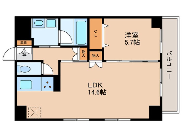 ハイキャスト大山の物件間取画像